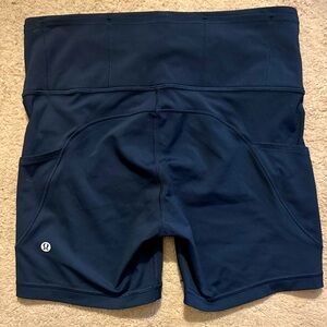 lululemon Fast and Free high rise bike shorts 6” 7 pocket